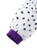 Plus Size Women Polka Dot Patchwork Turndown Collar Pleated Party Dress