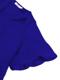 Plus Size Women Hollow Square Neck Puff Sleeve Slim Waist Bodycon Dress