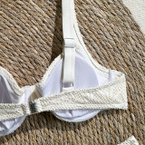 Holidays Women Lace Hollow Three Piece Bikini Swimsuit