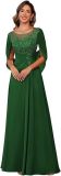 Summer Women Lace Applique Chiffon Mother of the Bride Evening Dress