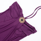 Women Sexy Strapless Halter Neck Dress