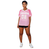 Women Casual Loose Mesh Short Sleeve Street T-Shirt