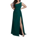 Women One-Shoulder Birthday Formal Party Evening Dress
