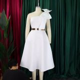 Fashion Women's Solid Color Sexy Formal Party African Dress