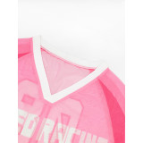 Women Casual Loose Mesh Short Sleeve Street T-Shirt