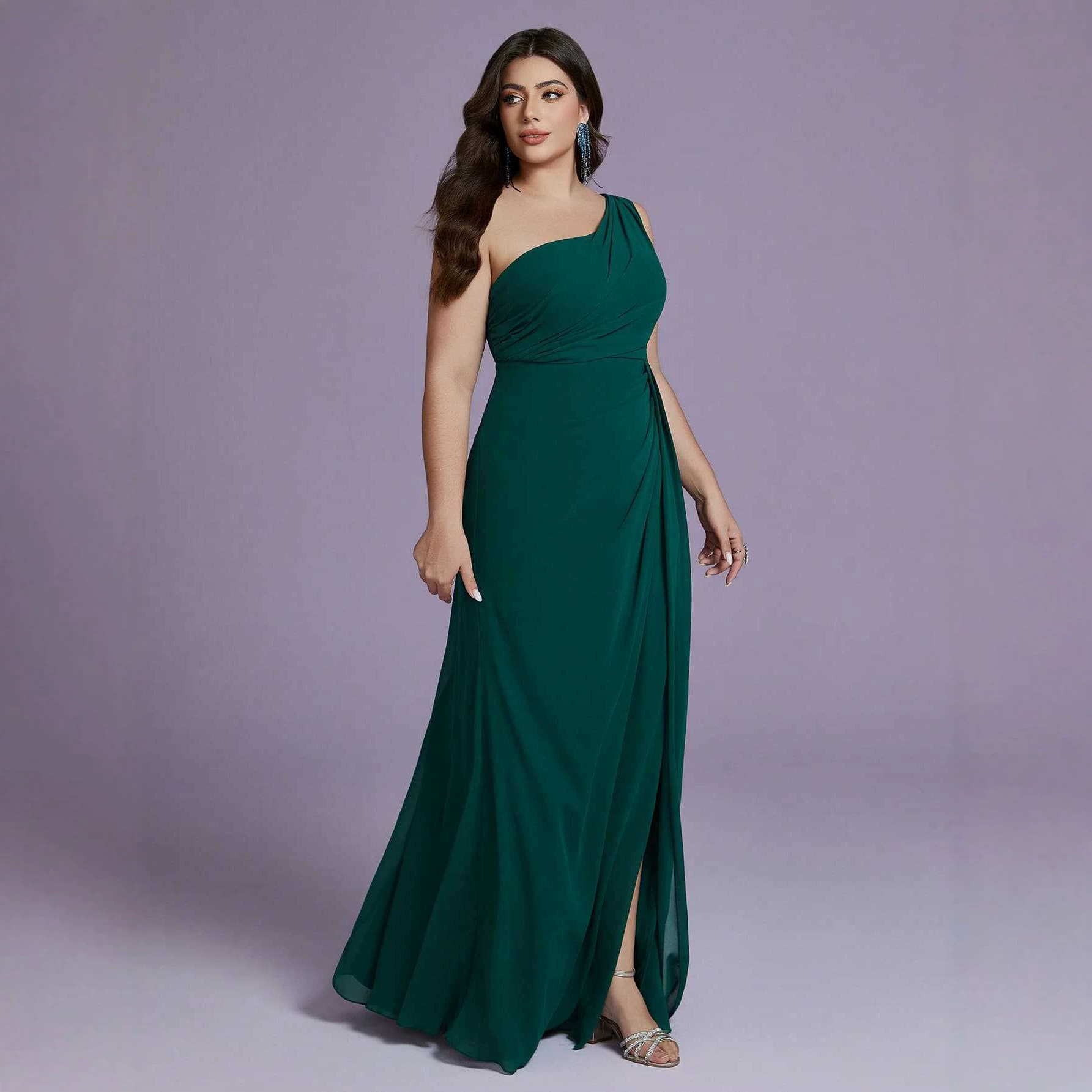 One-Shoulder Formal Gown for Birthday & Evening Parties