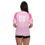 Women Casual Loose Mesh Short Sleeve Street T-Shirt
