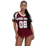 Women Casual Loose Mesh Short Sleeve Street T-Shirt
