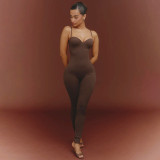 Spring Women Sexy Strap Slim Fit Jumpsuit