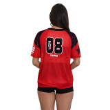 Women Casual Loose Mesh Short Sleeve Street T-Shirt
