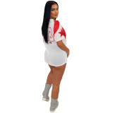 Women Casual Loose Mesh Short Sleeve Street T-Shirt