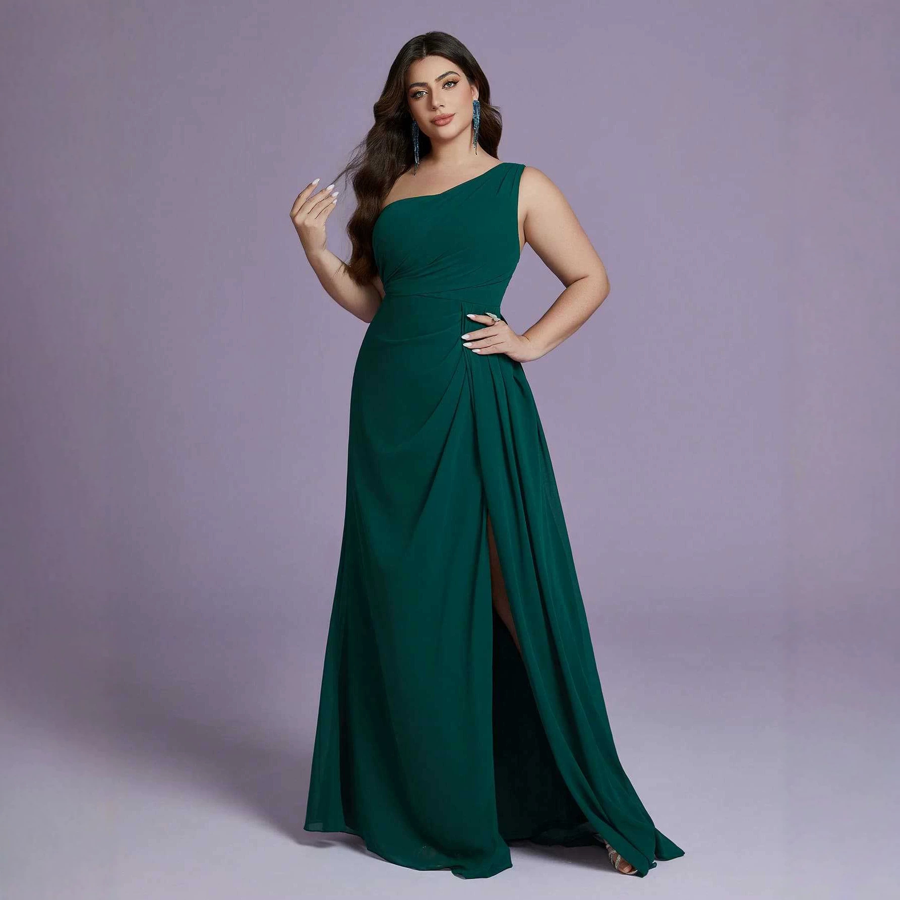 One-Shoulder Formal Gown for Birthday & Evening Parties