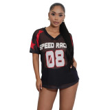 Women Casual Loose Mesh Short Sleeve Street T-Shirt