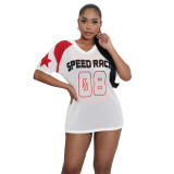 Women Casual Loose Mesh Short Sleeve Street T-Shirt