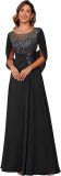 Summer Women Lace Applique Chiffon Mother of the Bride Evening Dress