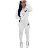 Women Casual Print Hoodies and Pant Two-piece set