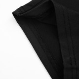 Women Spring Sexy Studded Halter Neck Backless 3/4 Jumpsuit