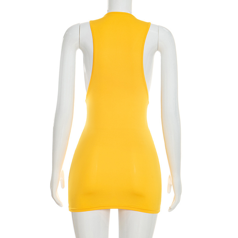 Letter Print Bodycon Dress for Spring Casual Outings