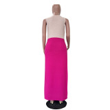 Women Casual Sleeveless Knitting Maxi Dress