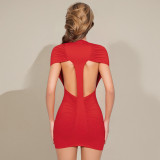 Women Spring Sexy Backless Bodycon Dress