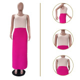 Women Casual Sleeveless Knitting Maxi Dress