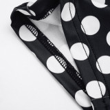 Women Sexy Black and White Polka Dot Jumpsuit