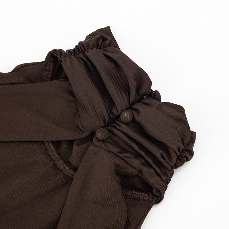 High-Neck Sleeveless Backless Pleated Dress for Summer Outings