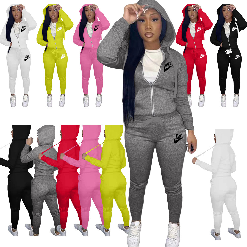 Printed Hoodie & Pants Two-Piece Set for Casual Loungewear