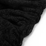 Women Sexy Lace Capri Pants