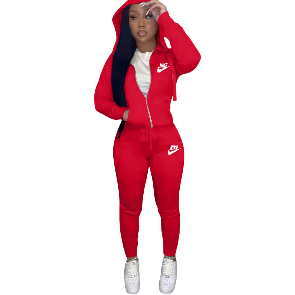 Printed Hoodie & Pants Two-Piece Set for Casual Loungewear