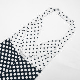 Women Sexy Black and White Polka Dot Jumpsuit