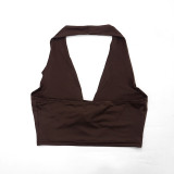 Women American Sexy Spring Halter Neck Top