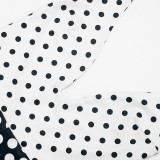 Women Sexy Black and White Polka Dot Jumpsuit