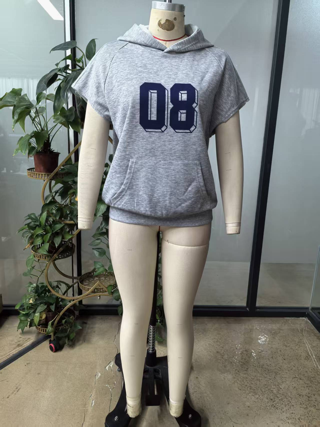 Letter Print Hooded Sweatshirt for Casual Loungewear