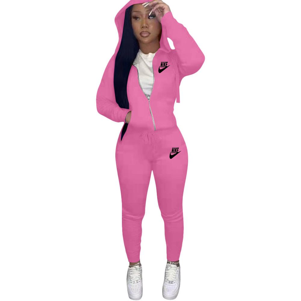 Printed Hoodie & Pants Two-Piece Set for Casual Loungewear