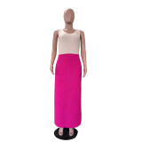 Women Casual Sleeveless Knitting Maxi Dress