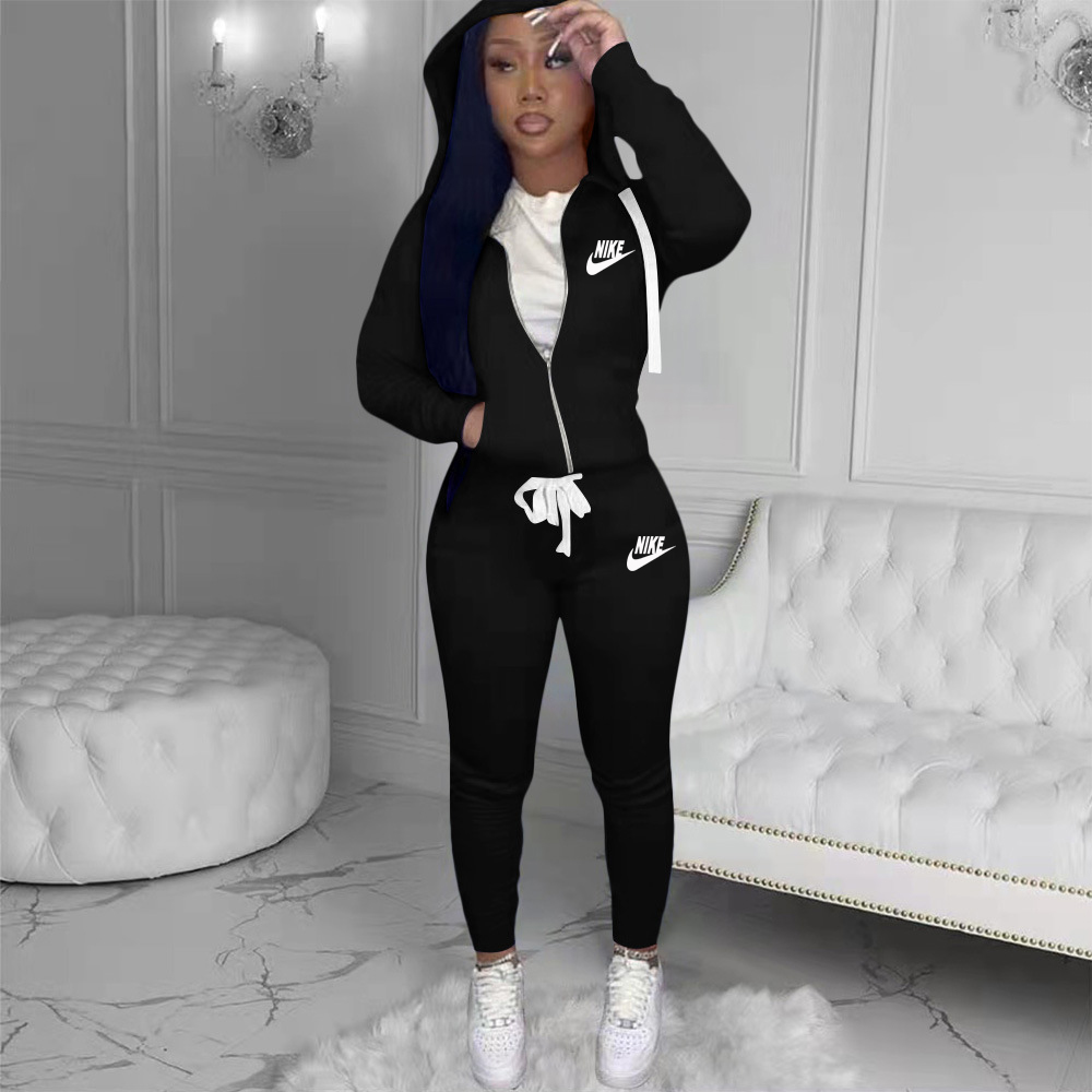 Printed Hoodie & Pants Two-Piece Set for Casual Loungewear