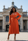 Women Plus Size Ruched African Floral Loose Elegant Maxi Dress