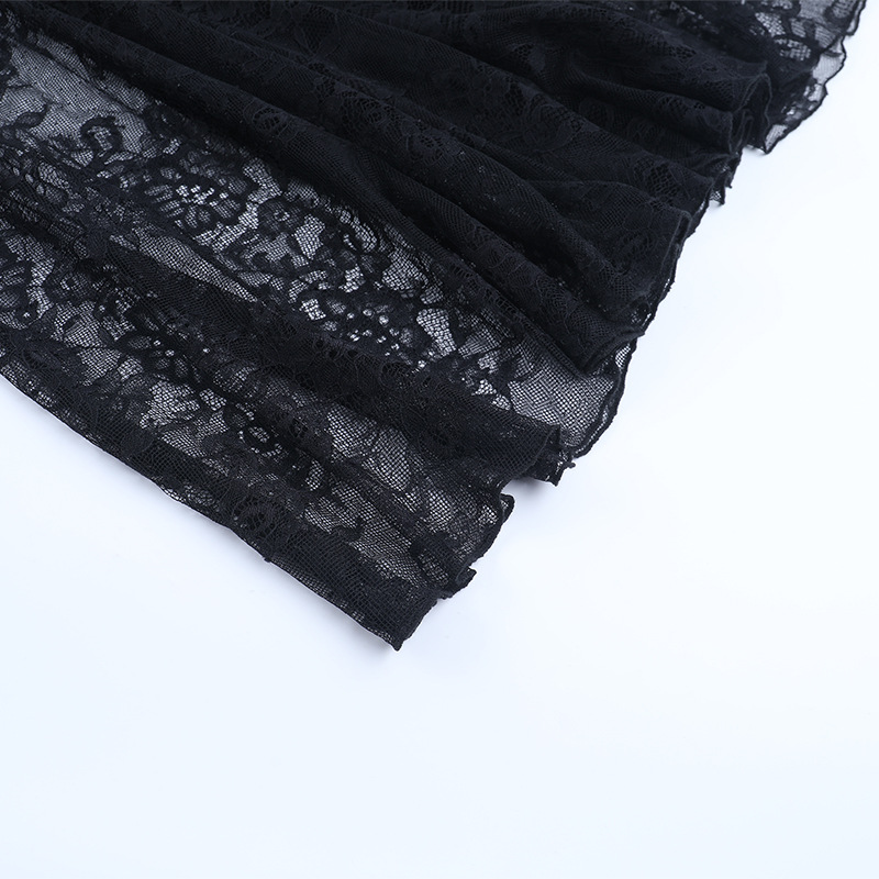See-Through Lace Off-Shoulder Dress for Spring Evening Events
