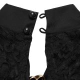 Women Sexy Lace Cut Out Slit Slim Fit Evening Dress