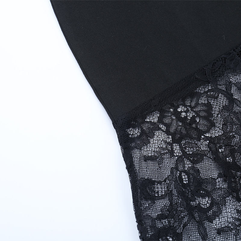 See-Through Lace Off-Shoulder Dress for Spring Evening Events