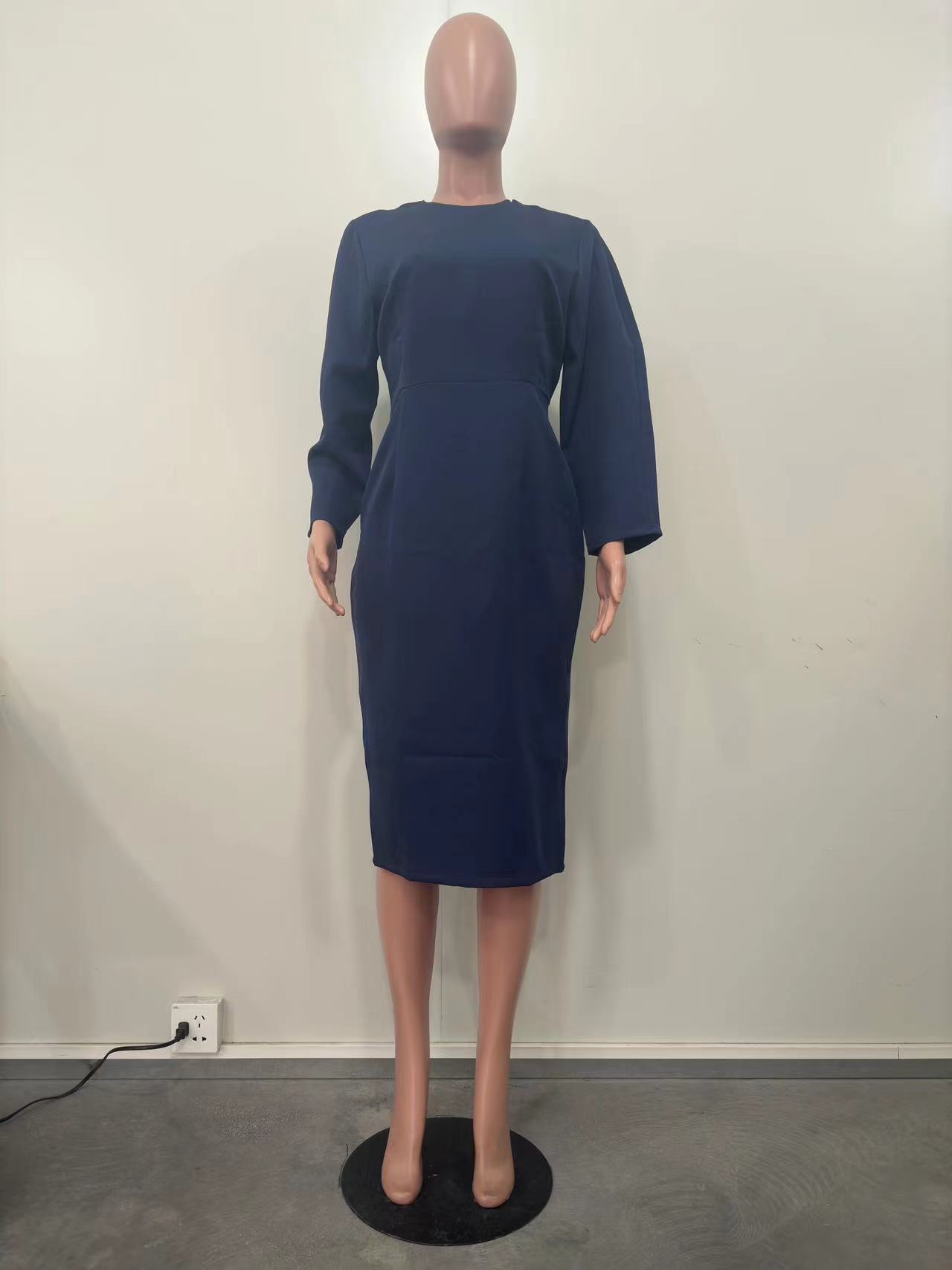 Casual Round Neck Dress for Spring Everyday Wear