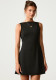 Spring Summer Women Chic Low Back Ruched Sleeveless Mini Dress