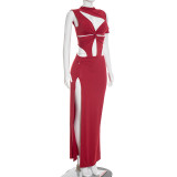 Women Hollow-Out One-Sleeve Sexy Dress