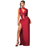 Women Hollow-Out One-Sleeve Sexy Dress