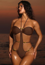 Women bikini Halter Neck one-piece swimwear