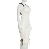 Women Spring Halter Neck Sexy Jumpsuit