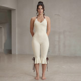 Women Spring Halter Neck Sexy Jumpsuit