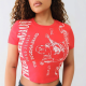 Women Print Short Sleeve Top T-shirt