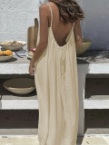 Women Backless Suspender Off-Shoulder Dress